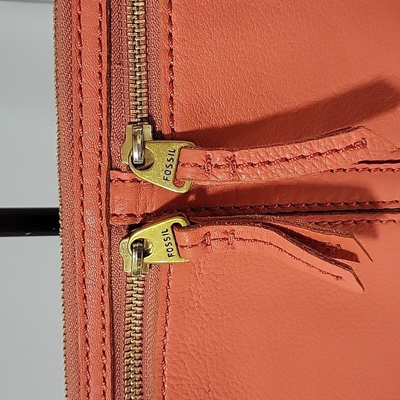 FOSSIL LIPSTICK ERIN SMALL TOPZIP LEATHER CROSSBODY HANDBAG🐹🐹🐹🐹🐹🐹🐹🐹 - Picture 6 of 15